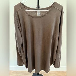 NWT Mono B Chocolate Long Sleeve Top Size 2XL